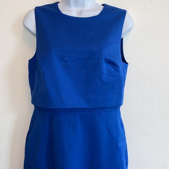NWT J Crew Going Places Sleeveless Royal Blue Dress - Picture 3 of 11